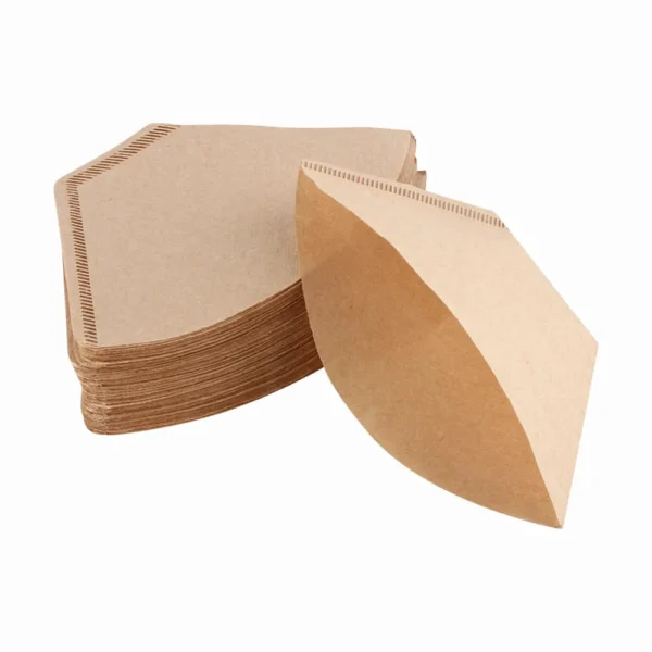100pcs Environmentally Friendly Log Pulp Paper Coffee Filter