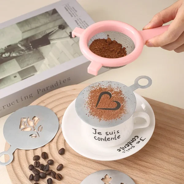 Christmas Cake Decorating Stencil Foam Latte Art